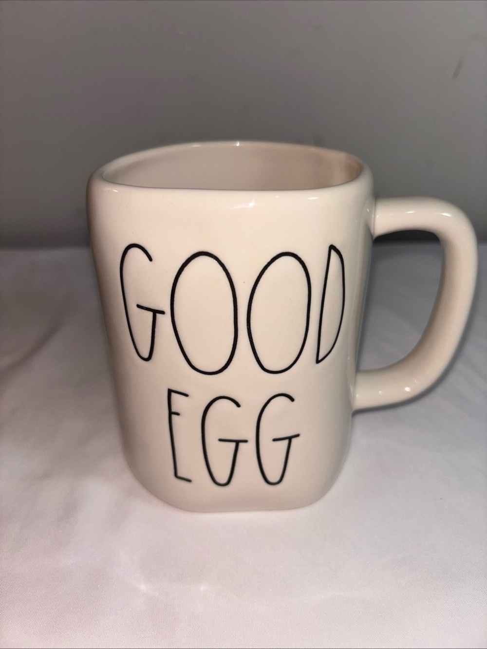 Rae Dunn Good Egg Ceramic Coffee Mug - White